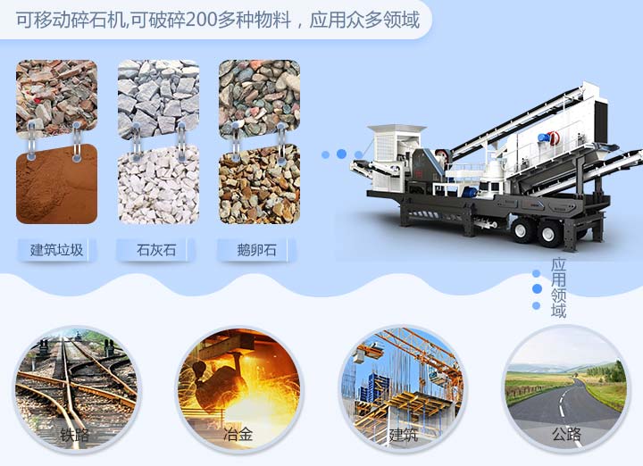 可移动碎石机应用领域 可移动碎石机应用领域