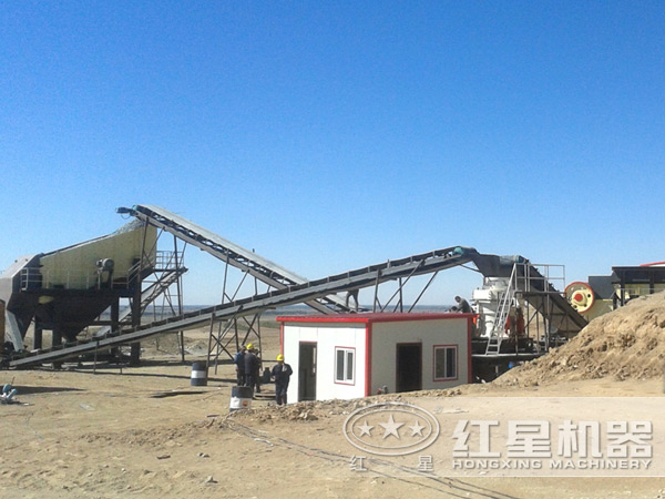 圆锥破生产线安装、调试现场 圆锥破生产线安装、调试现场